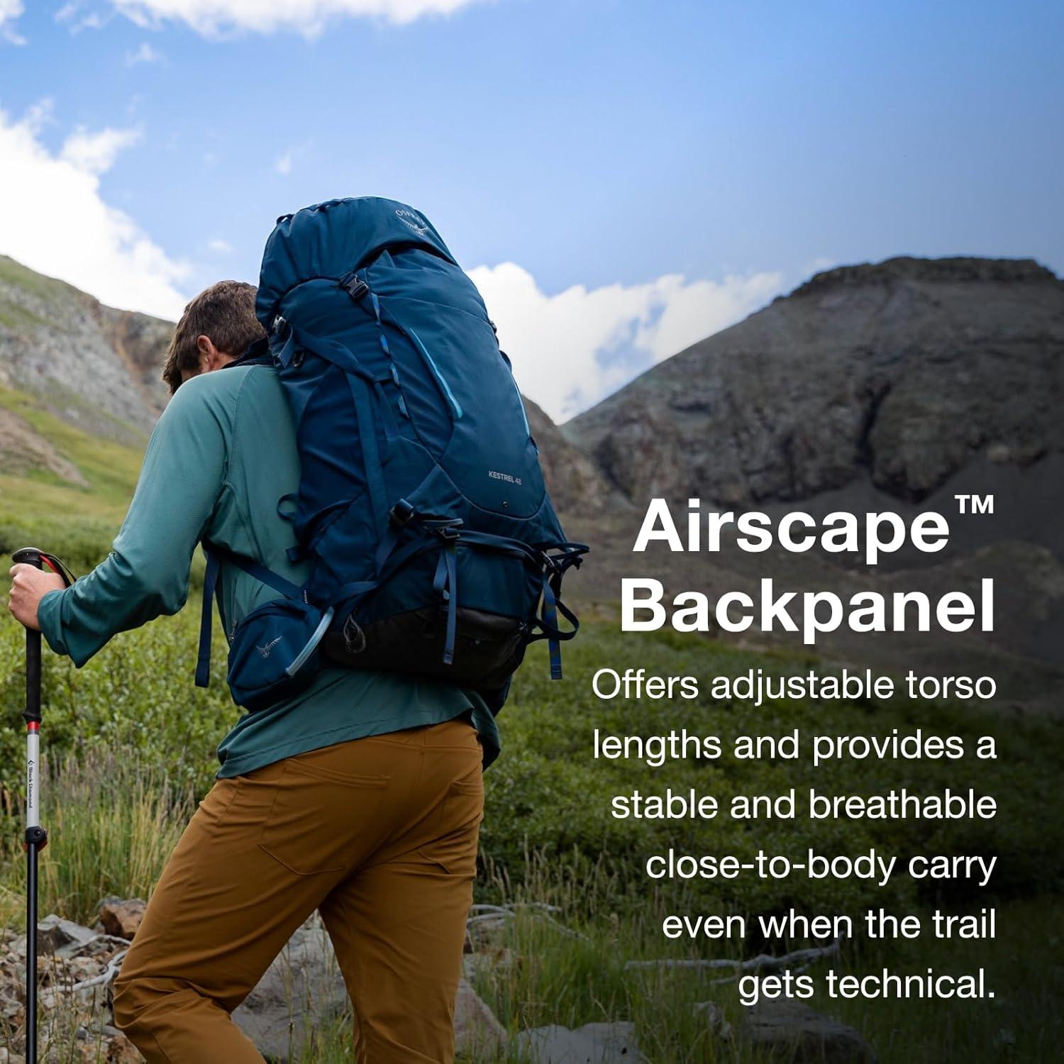 Mochila de Senderismo Osprey Kestrel 48L Verde Bonsai L/XL