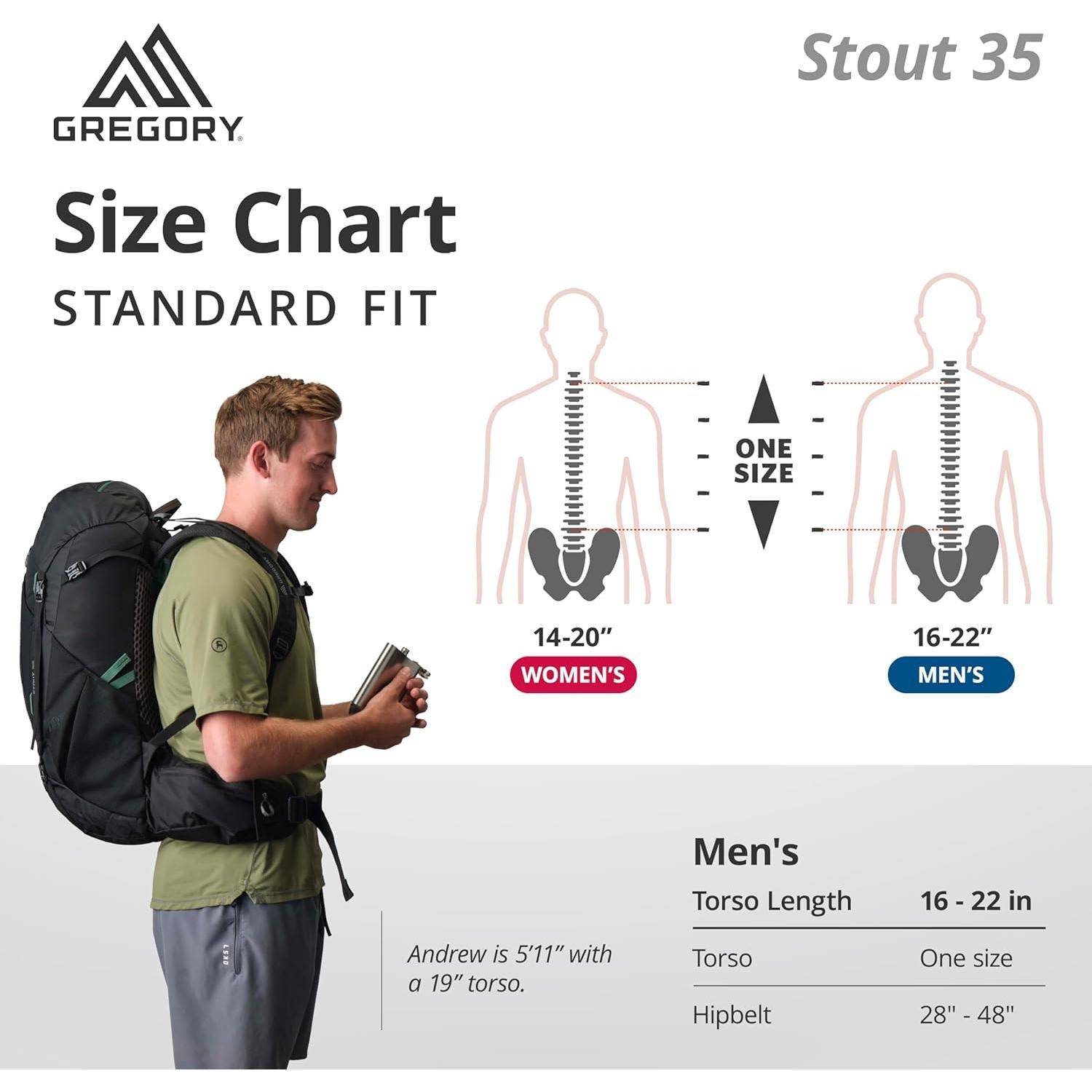 Mochila de Senderismo Gregory Stout 35L Unisex Azul