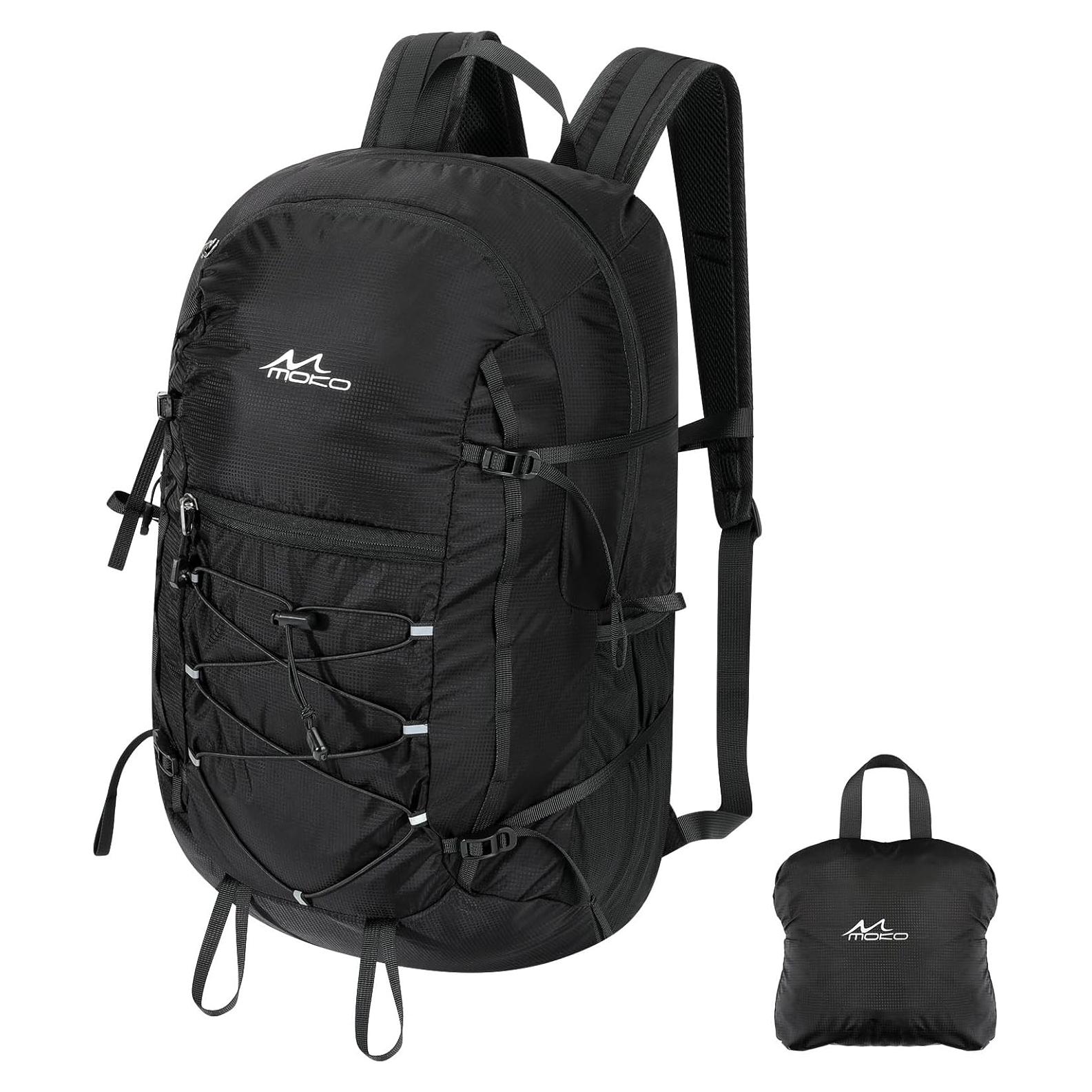 Mochila de Senderismo MoKo 40L Resistente al Desgarro Negra
