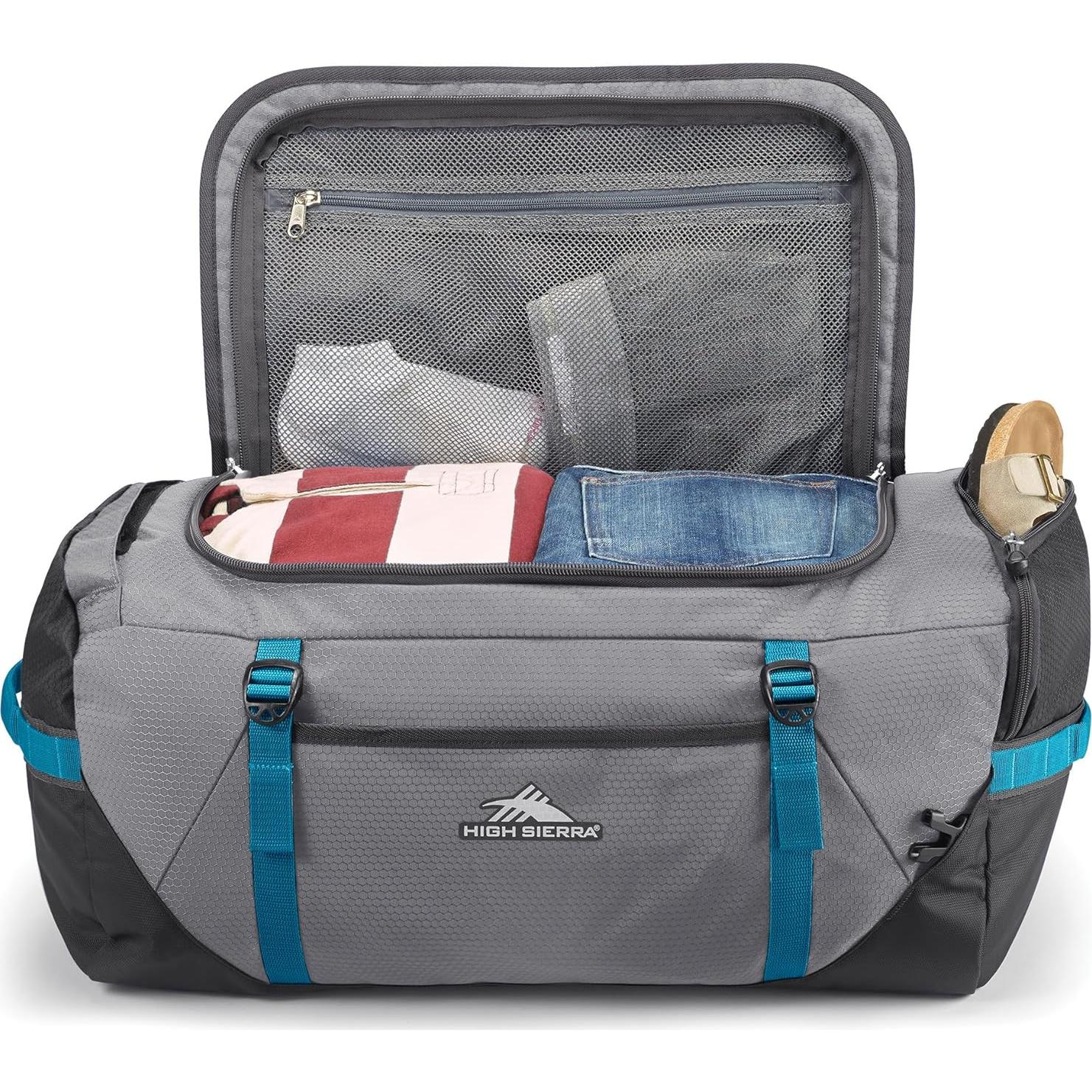Bolsa de Viaje High Sierra Gris Acero 64L Mochila Duffel