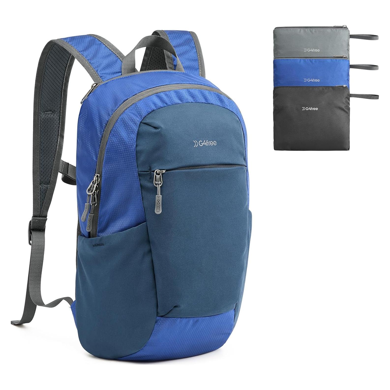 Mochila de Senderismo Plegable G4Free 20L Ligera Azul
