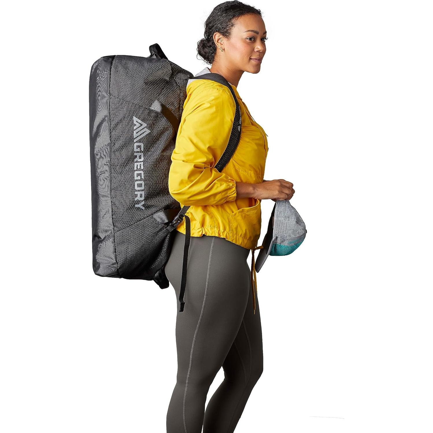 Bolsa de viaje Gregory Supply 90L plegable repelente agua negra