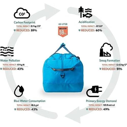 Bolsa de viaje Gregory Supply 90L plegable repelente agua negra