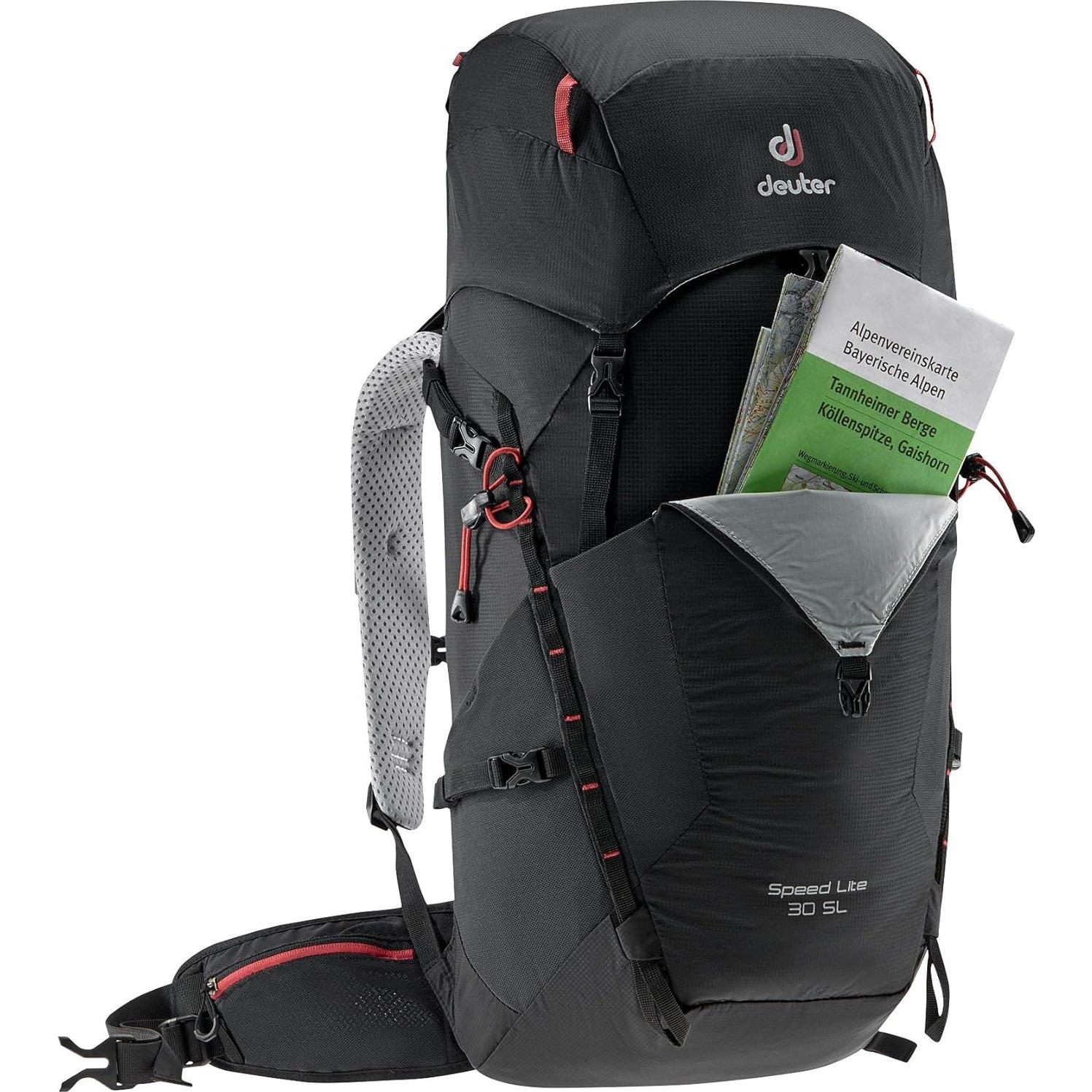 Mochila Deuter Speed Lite 30 SL Negra para Senderismo