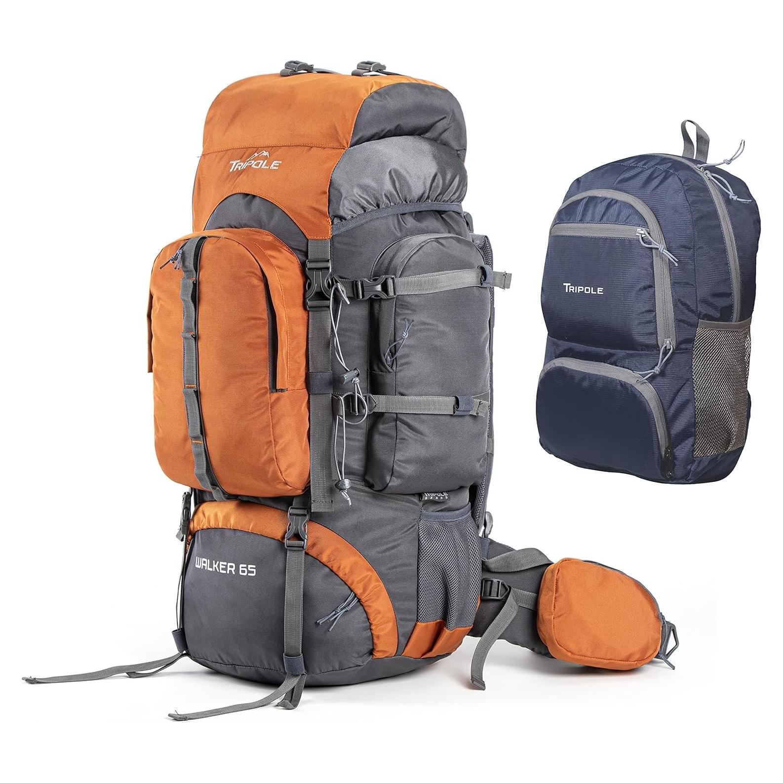 Mochila Tripole Gears 65L con Estructura Interna y Plegable 20L