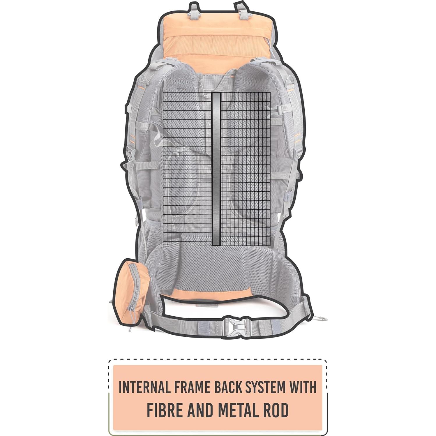 Mochila Tripole Gears 65L con Estructura Interna y Plegable 20L