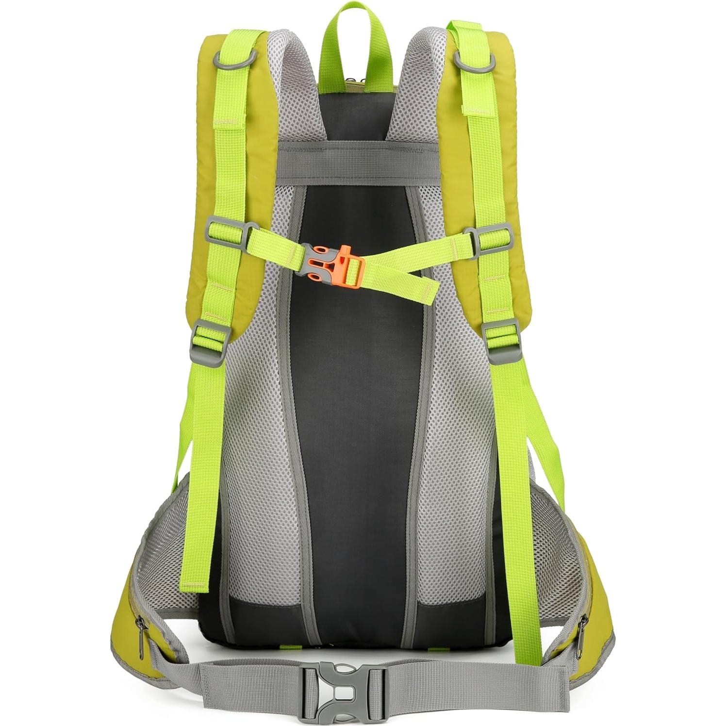 Mochila de Senderismo Impermeable 40L Unisex Verde - Ligera y Ergonómica