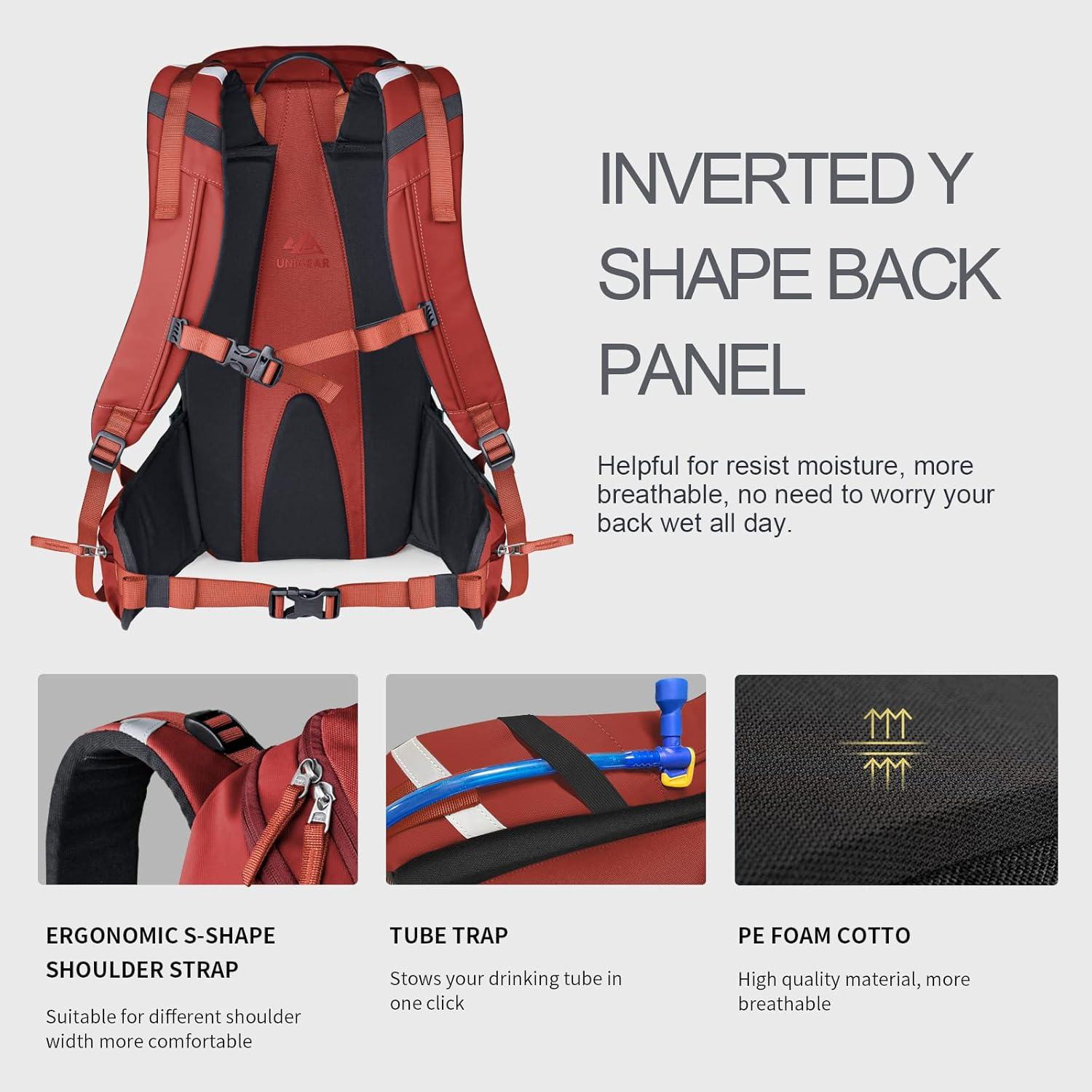 Mochila de Hidratación Unigear 30L Resistente al Agua para Esquí