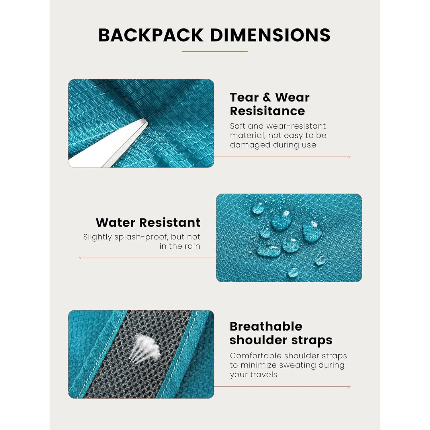 Mochila Plegable SKYSPER 15L Unisex Ligera Resistente al Agua