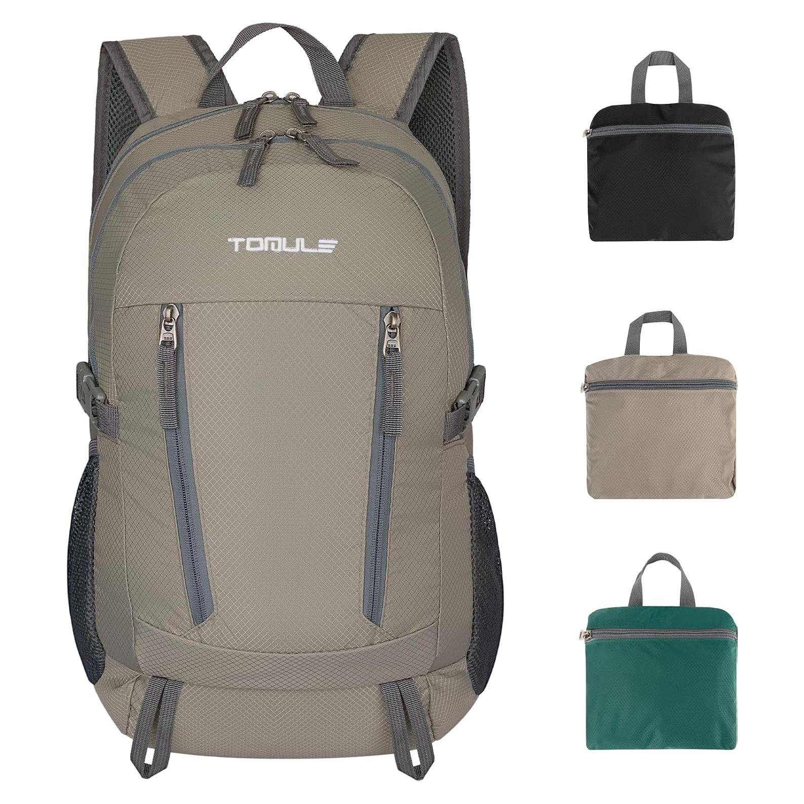 Mochila de Senderismo TOMULE 25L Impermeable Unisex Gris