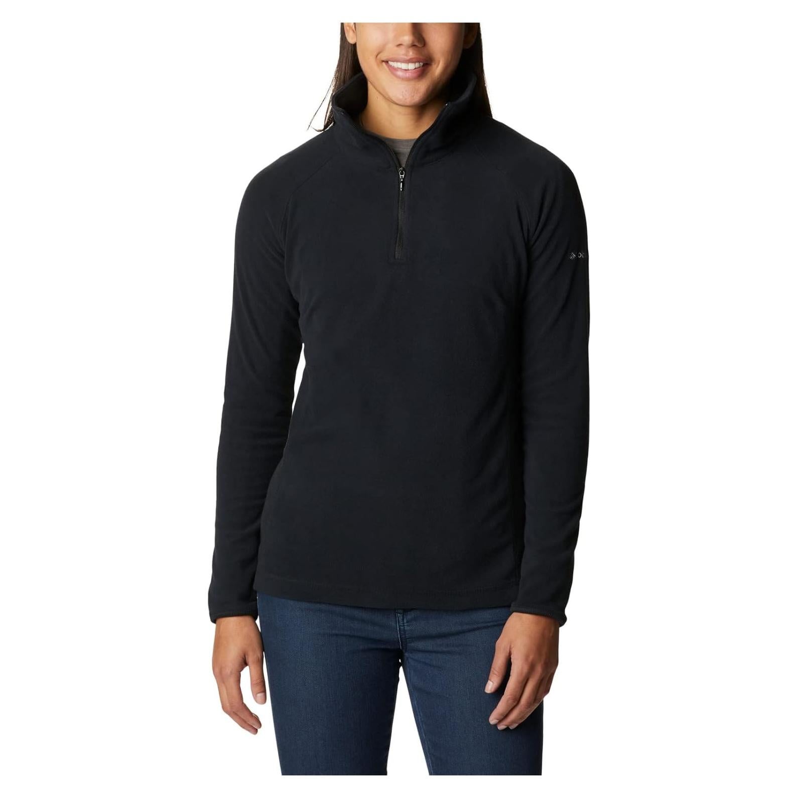 Forro Polar Columbia Glacial III 1/2 Cremallera Mujeres Negro