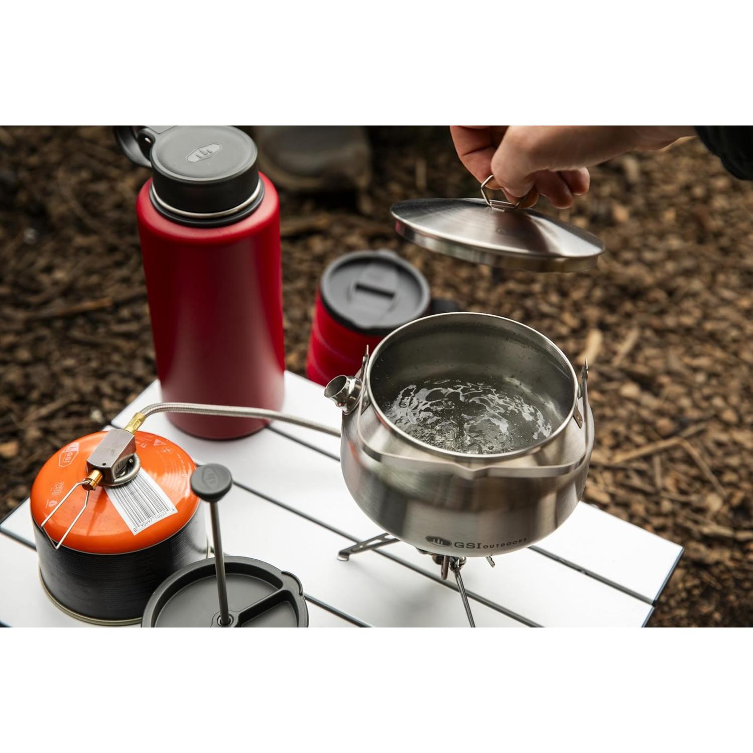 Hervidor de Acero Inoxidable GSI Outdoors 1 L - Camping y Exterior