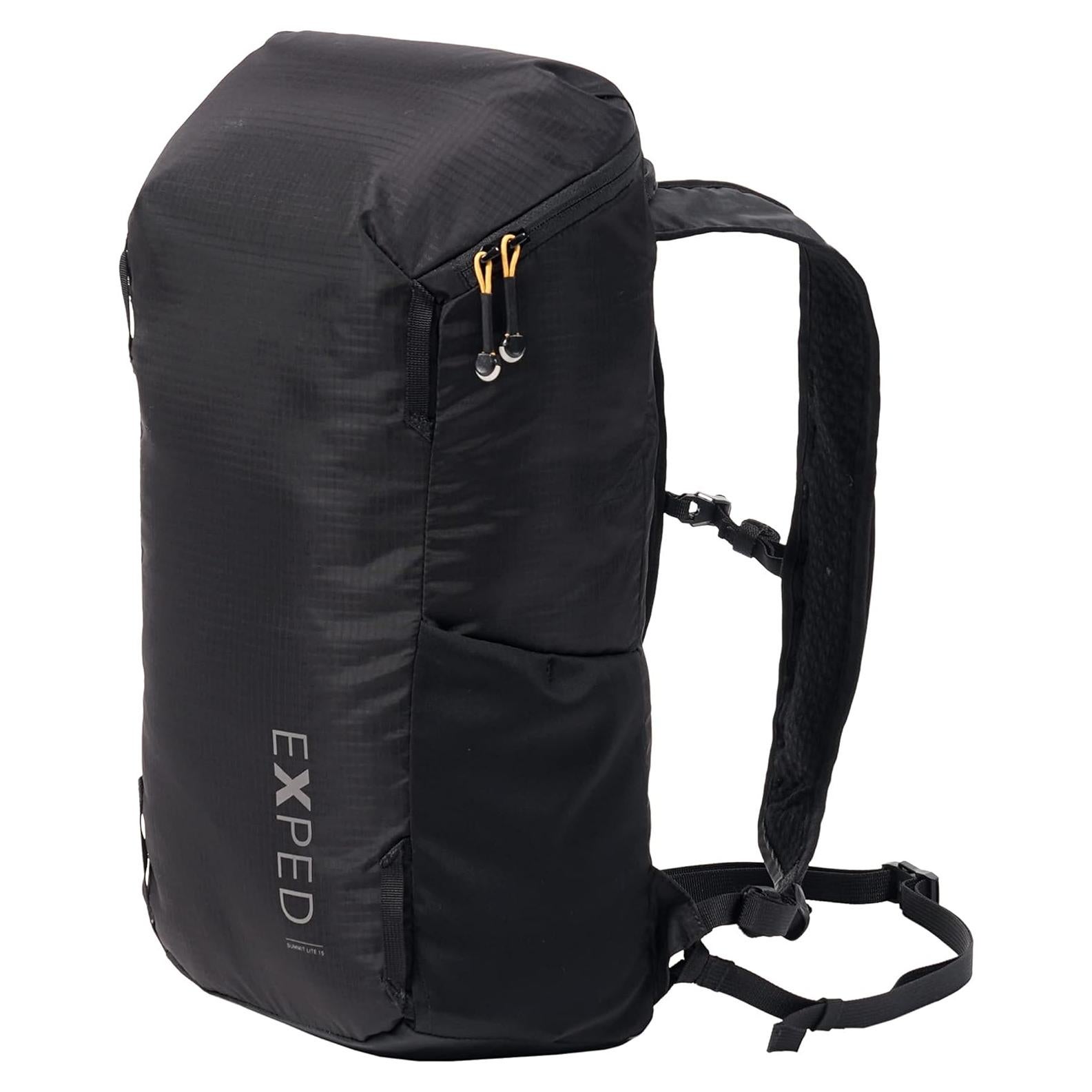 Mochila Exped Summit Lite 15L Negra - Tejido Reciclado, Ligera