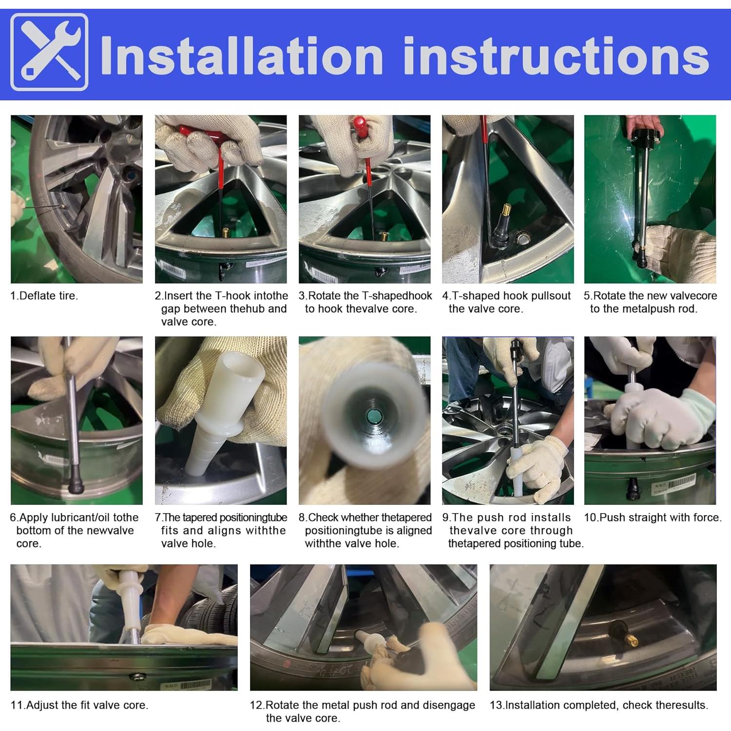 Kit de Herramientas Richcat para Válvula de Neumático 5 TR413