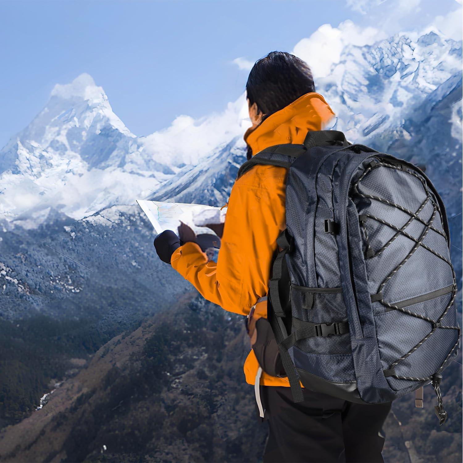 Mochila de viaje 40L SINMON para laptop y senderismo azul