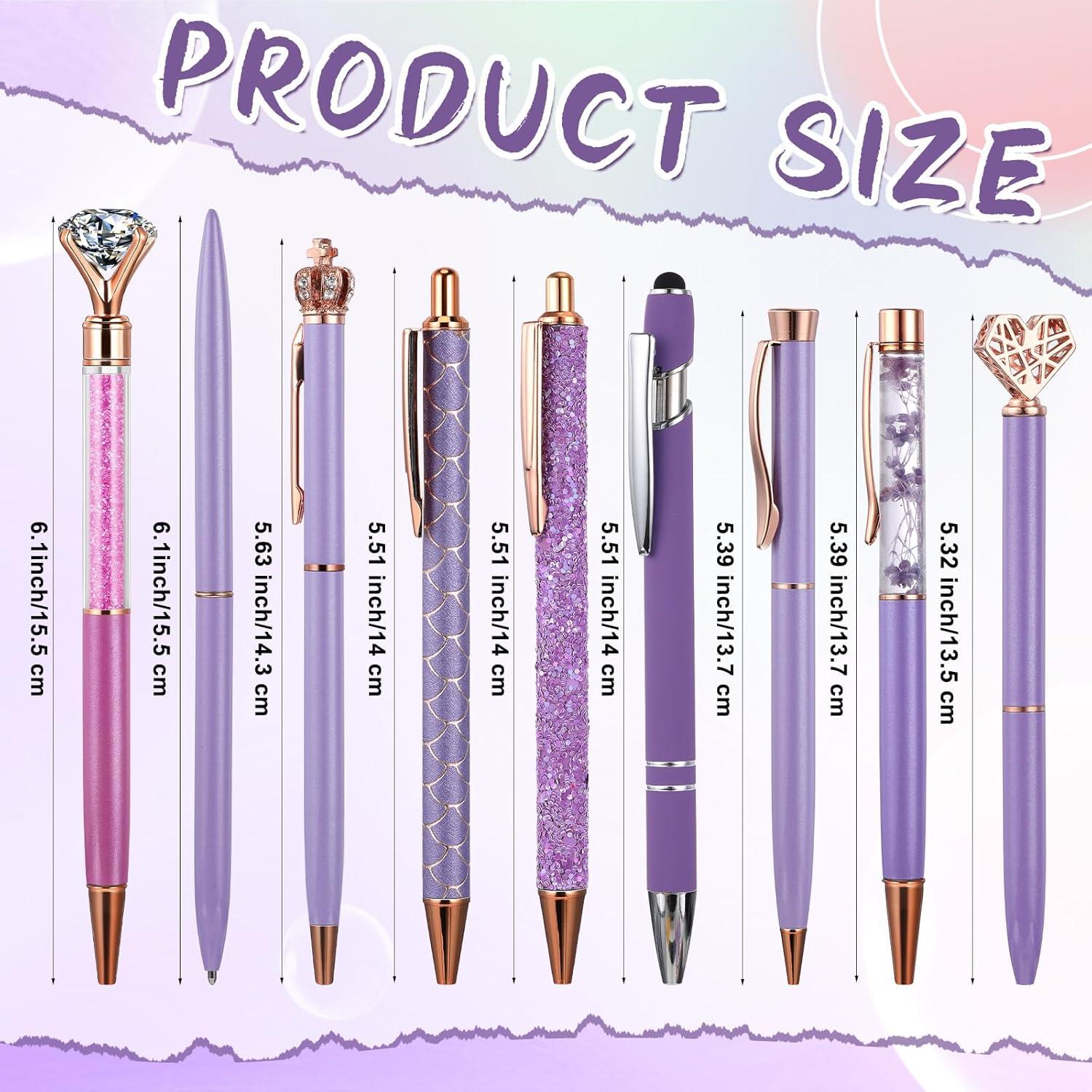 Geyoga 13 Piezas Suministros Escolares Morados con Estuche