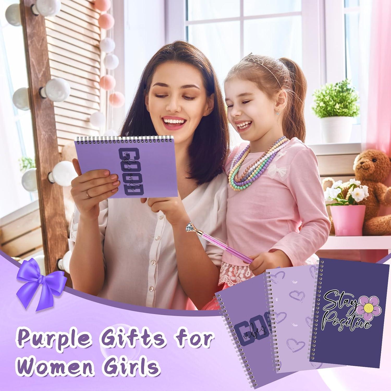 Geyoga 13 Piezas Suministros Escolares Morados con Estuche