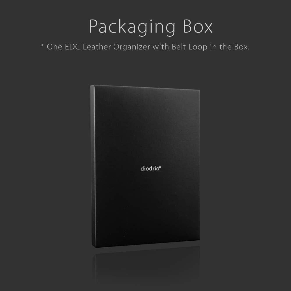 Funda de Cuero Diodrio para Cuchillo EDC Castaño 11.43 cm