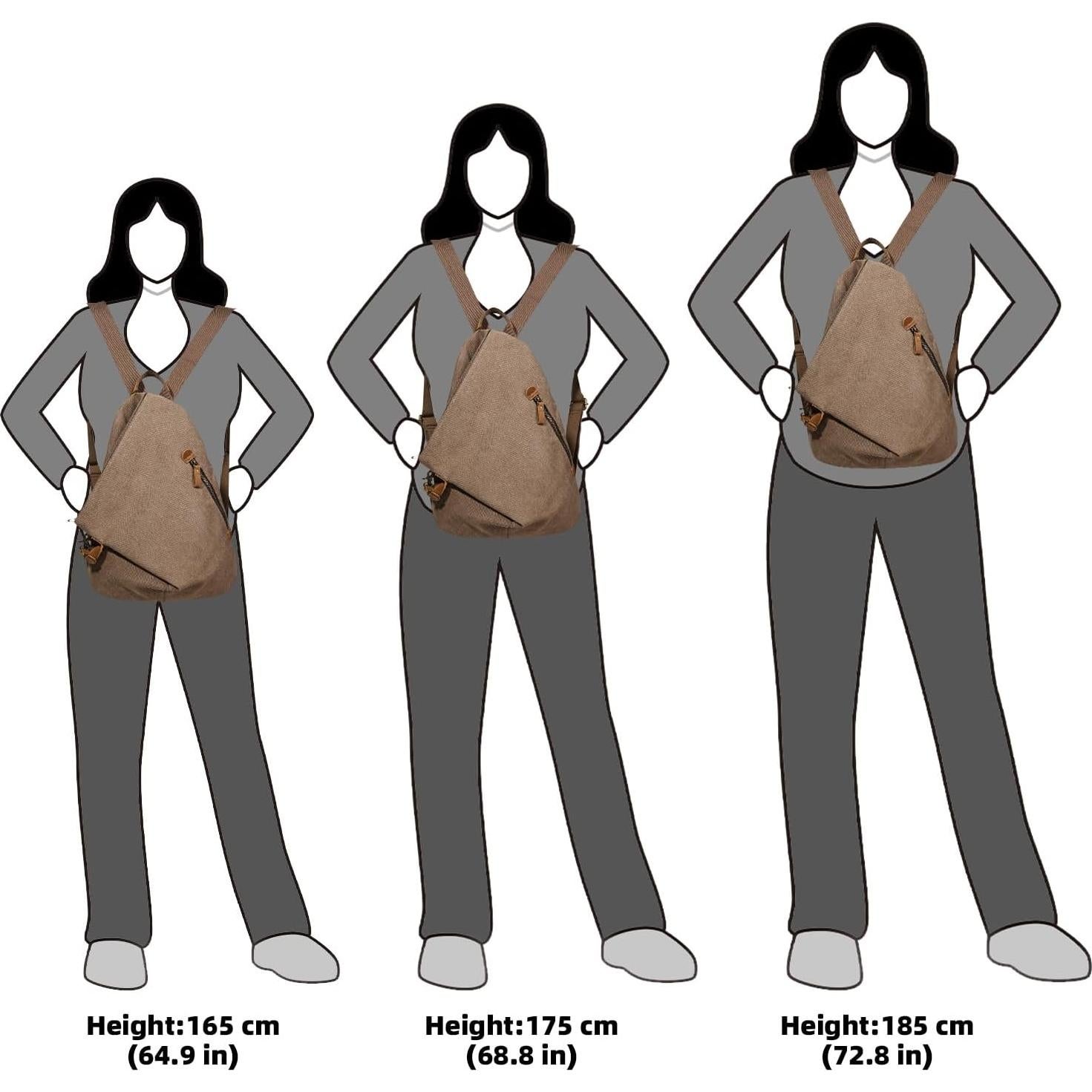 Mochila Vintage KL928 de Lona Marrón - Casual Grande 38x17x33cm