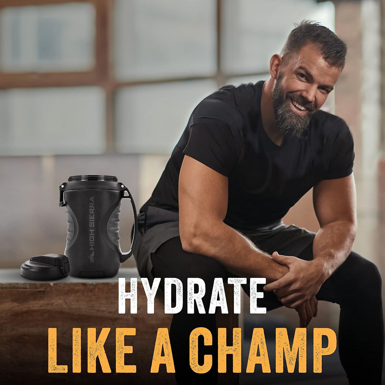 Botella de Agua Aislada High Sierra 1.89L Doble Pared Flip-Top