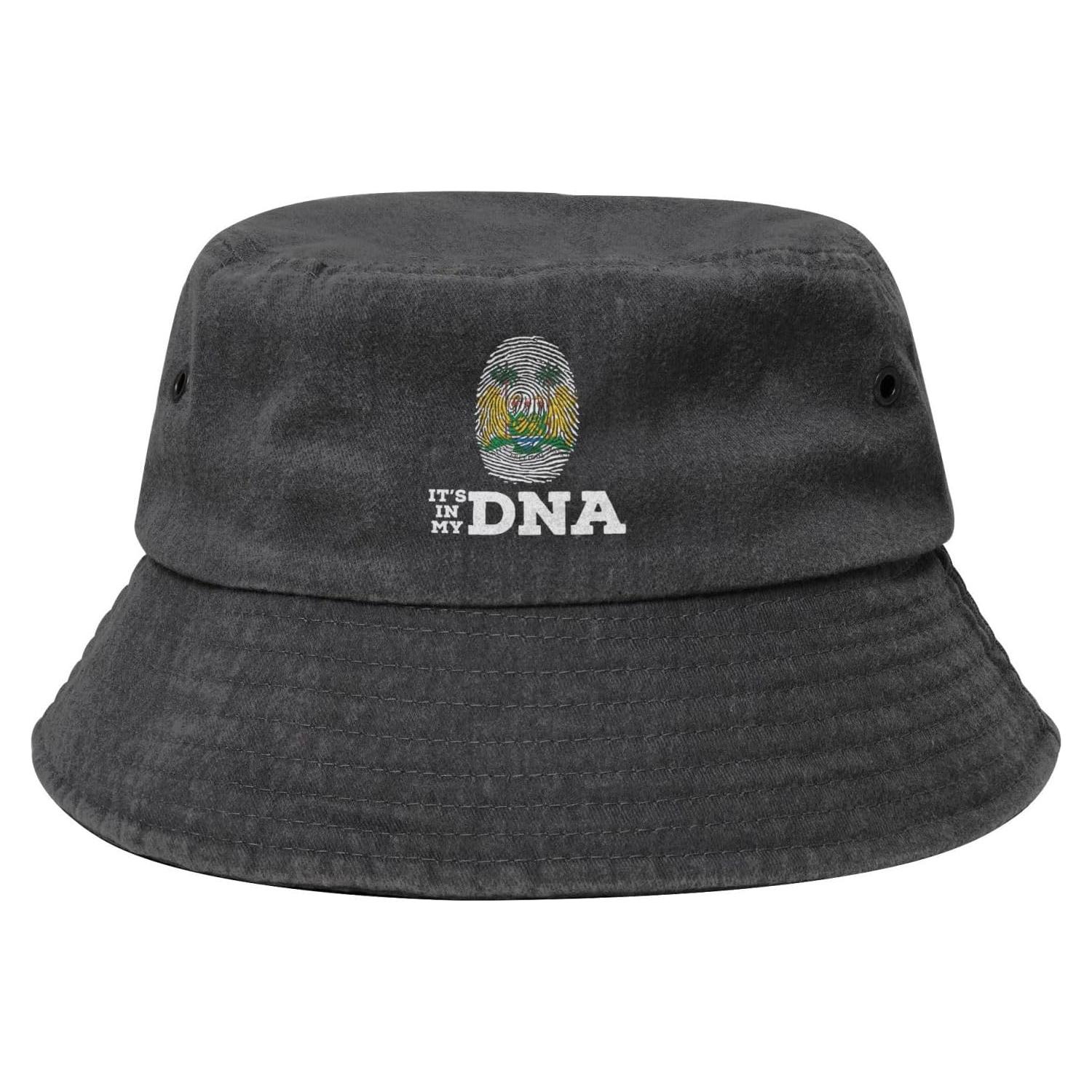 Sombrero de Cubo Unisex KCNSEZA Algodón Lavado Negro