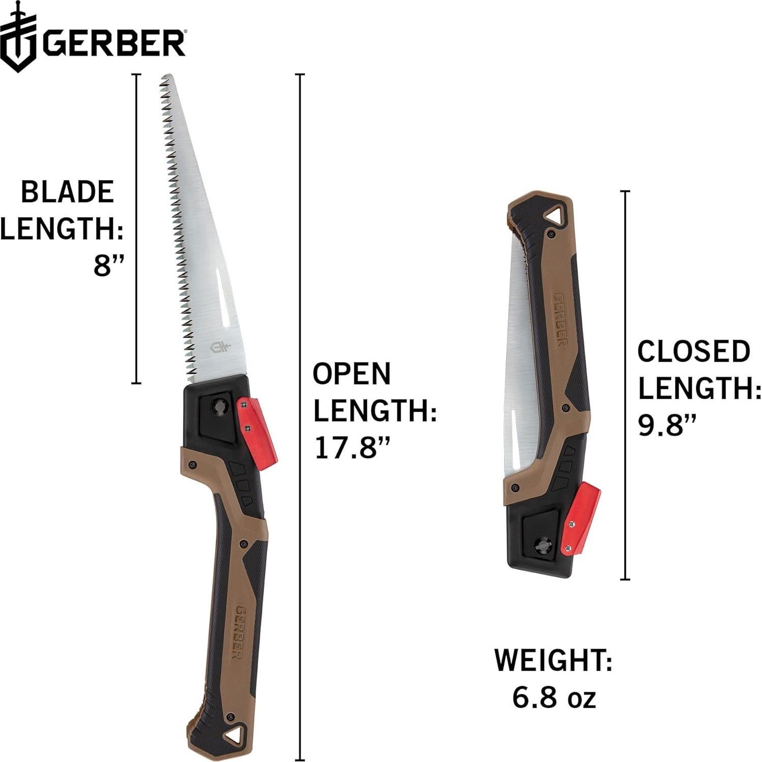Sierra de Camping Gerber Gear 20.32 cm Plegable Ergonómica