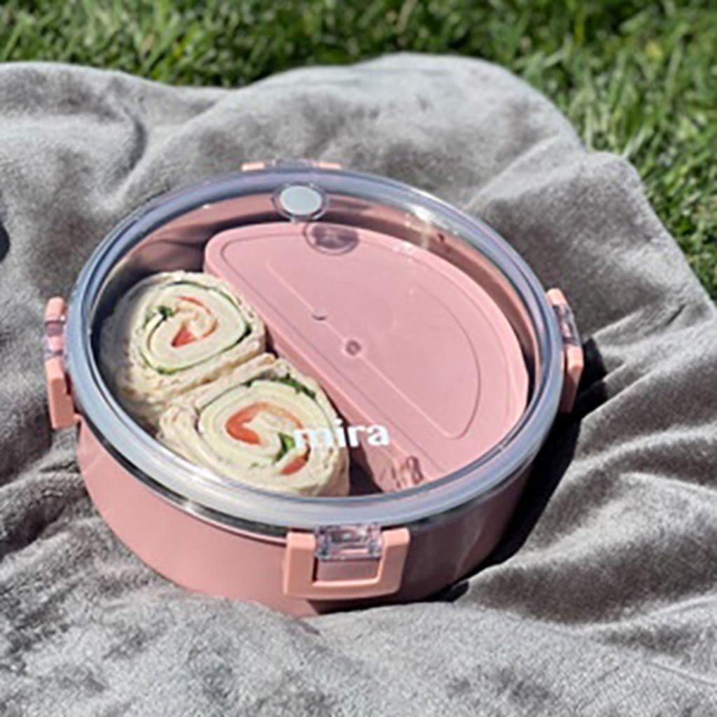 Contenedor Redondo de Almuerzo MIRA Acero Inoxidable 1.2L