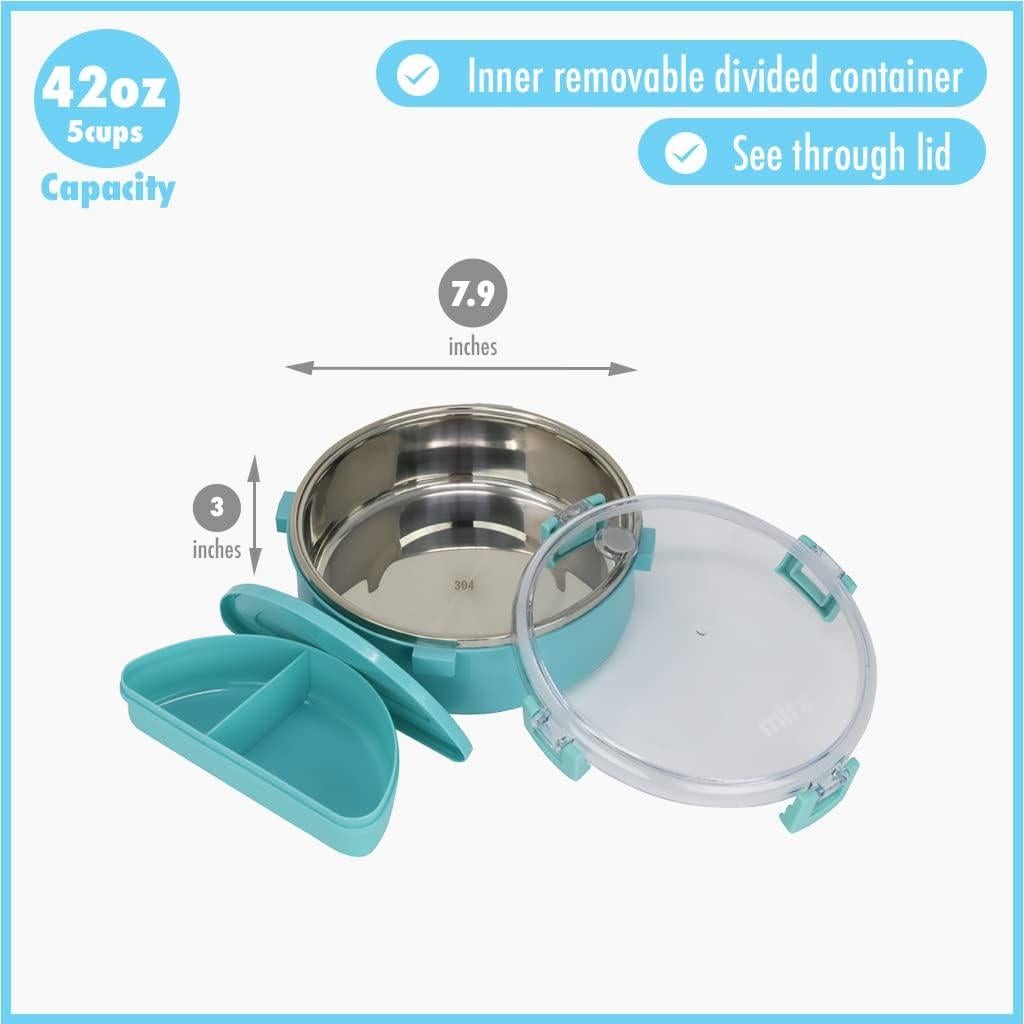 Contenedor Redondo de Almuerzo MIRA Acero Inoxidable 1.2L