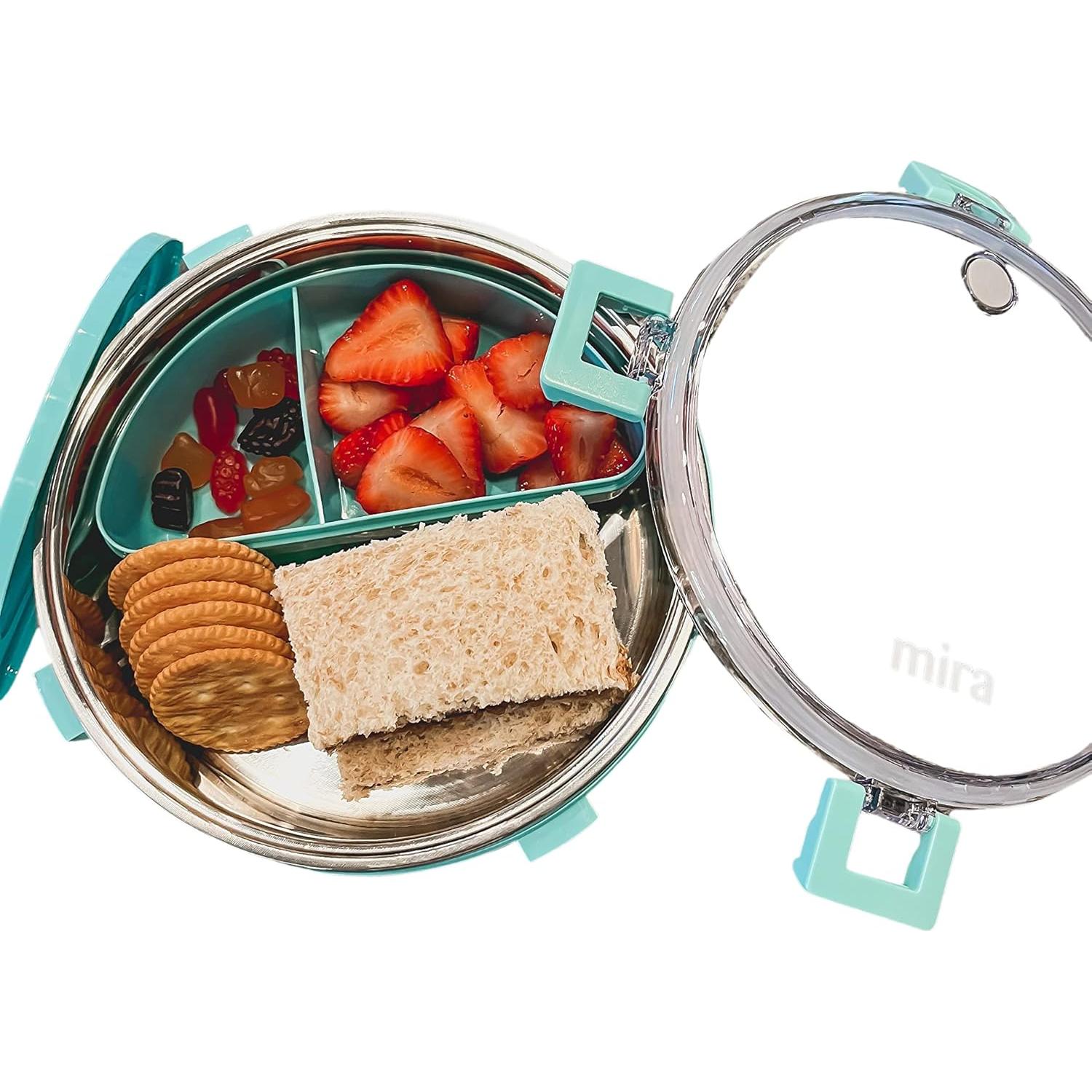 Contenedor Redondo de Almuerzo MIRA Acero Inoxidable 1.2L