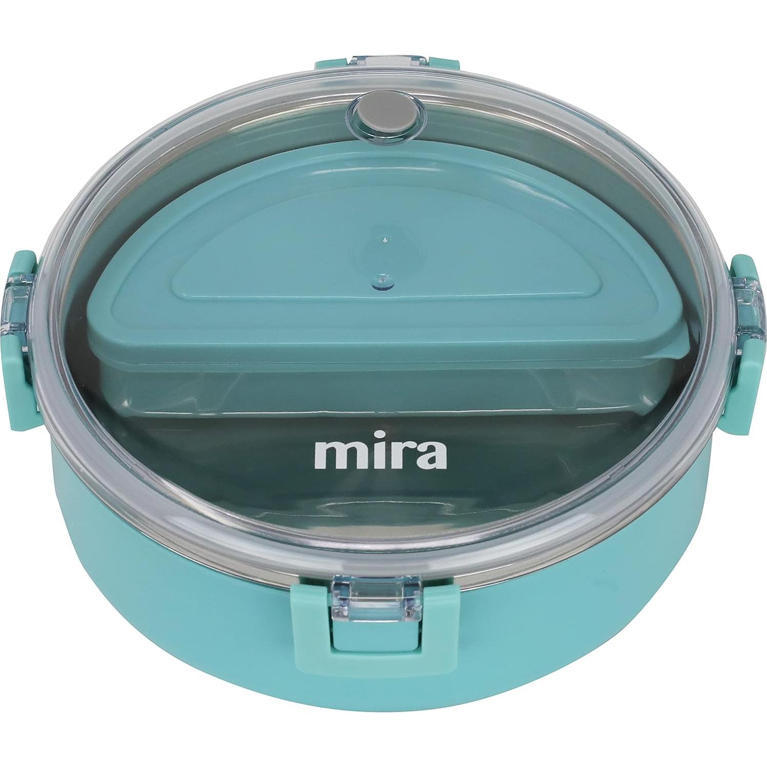 Contenedor Redondo de Almuerzo MIRA Acero Inoxidable 1.2L