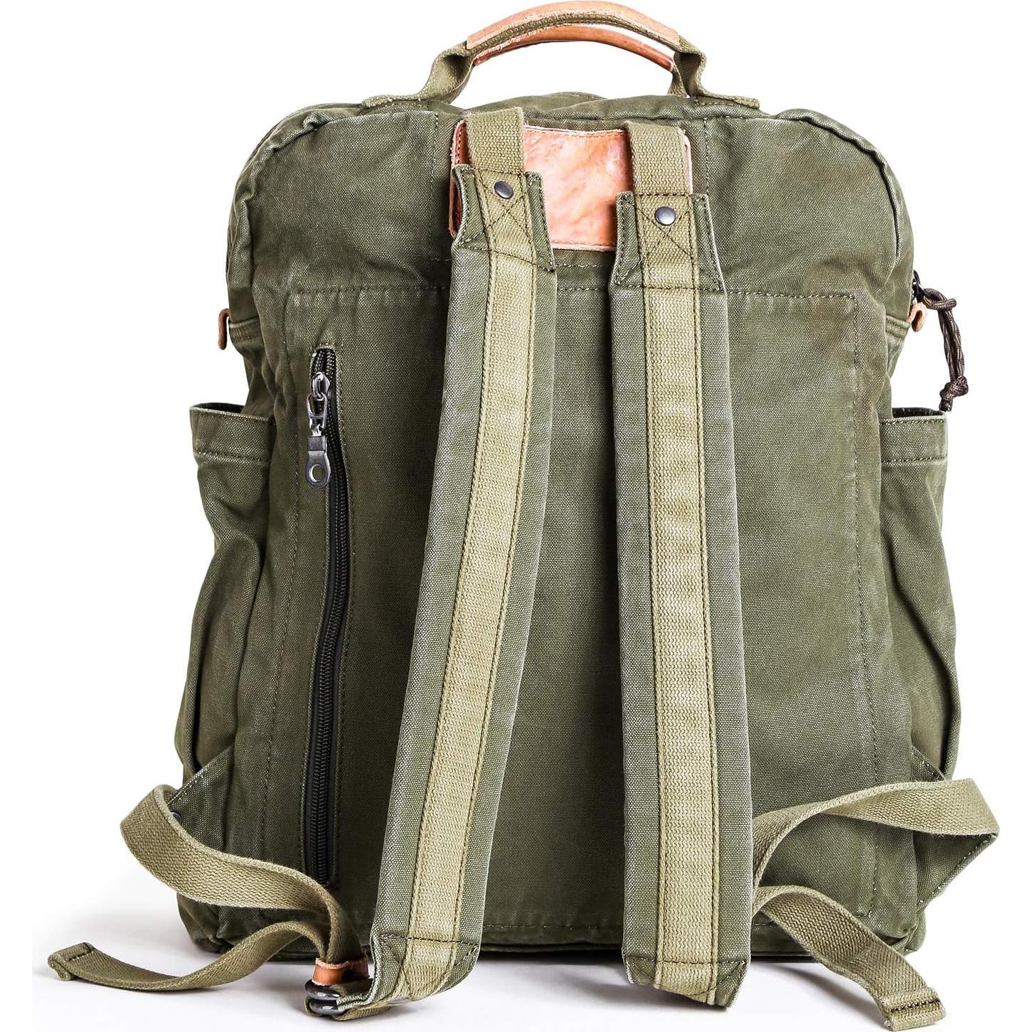 Mochila de Canvas Gootium G2001 para Hombre y Mujer - Oliva