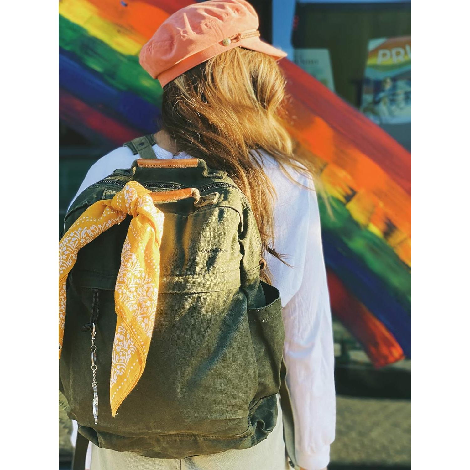 Mochila de Canvas Gootium G2001 para Hombre y Mujer - Oliva