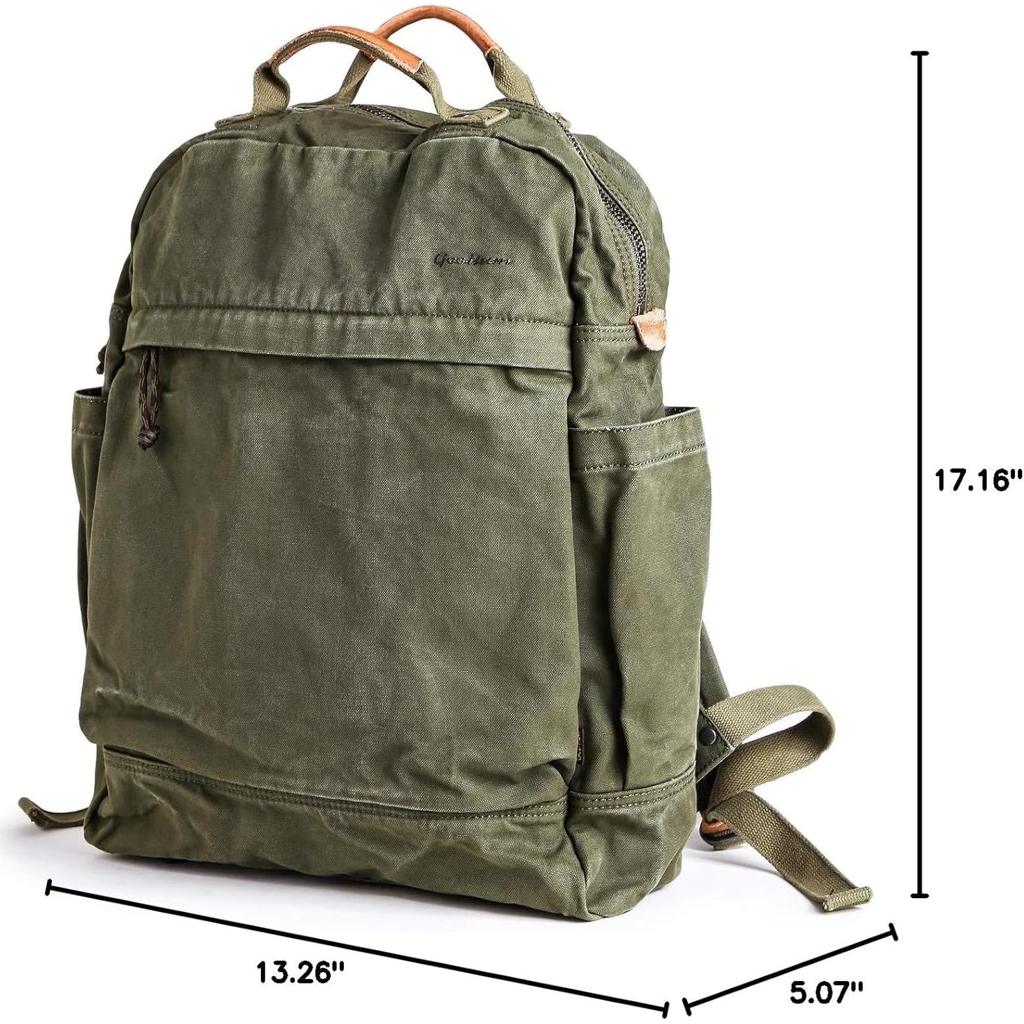 Mochila de Canvas Gootium G2001 para Hombre y Mujer - Oliva