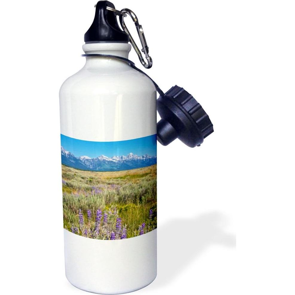 Botella de Agua Deportiva 3dRose 621 ml Blanca con Imagen