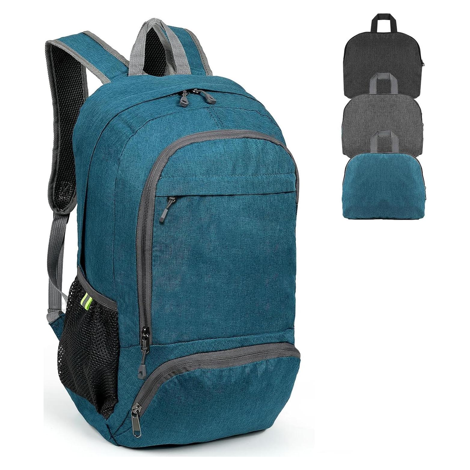 Mochila de Senderismo Ultraligera TANTOMI 25L Plegable Azul