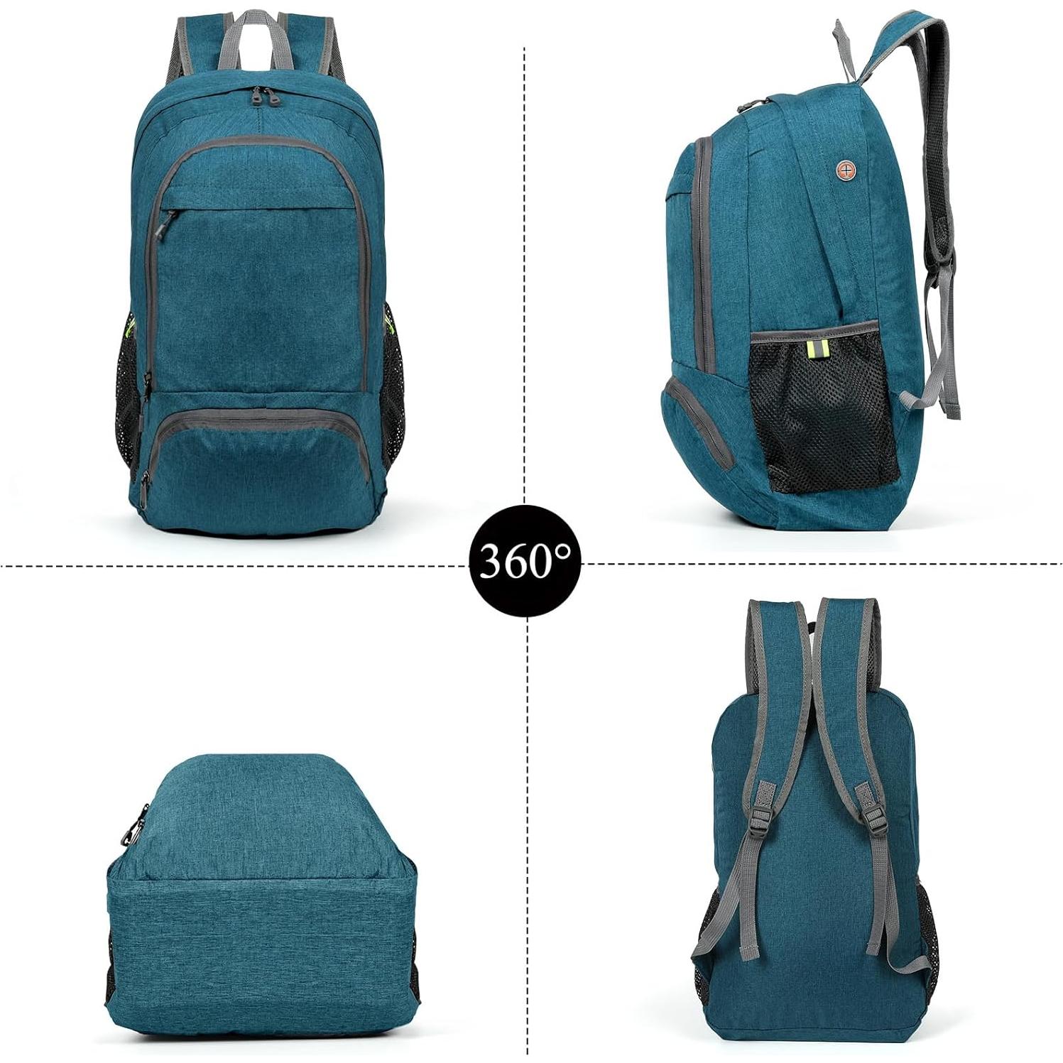 Mochila de Senderismo Ultraligera TANTOMI 25L Plegable Azul