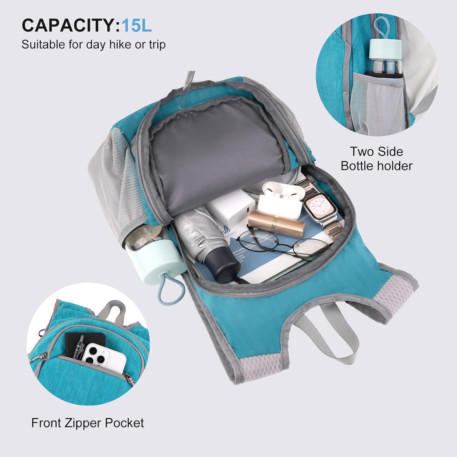 Mochila de Senderismo MOSISO 15L Plegable Resistente al Agua