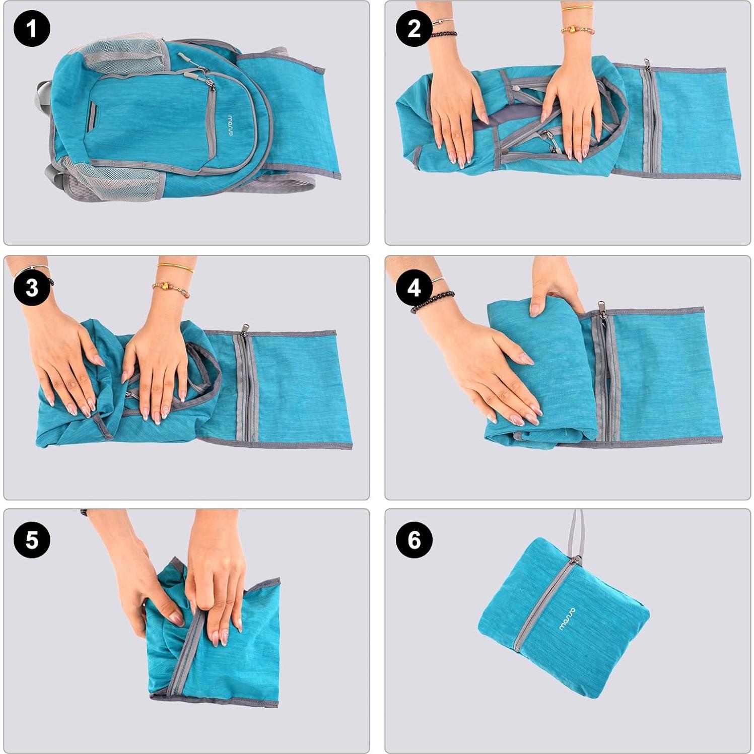 Mochila de Senderismo MOSISO 15L Plegable Resistente al Agua