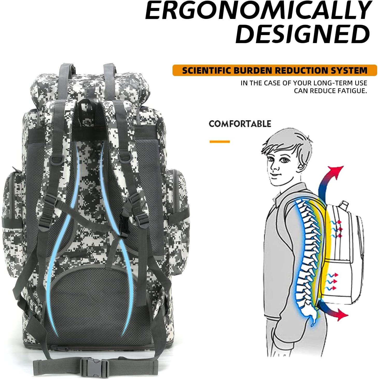 Mochila de Senderismo 100L HongXingHai Camo Impermeable