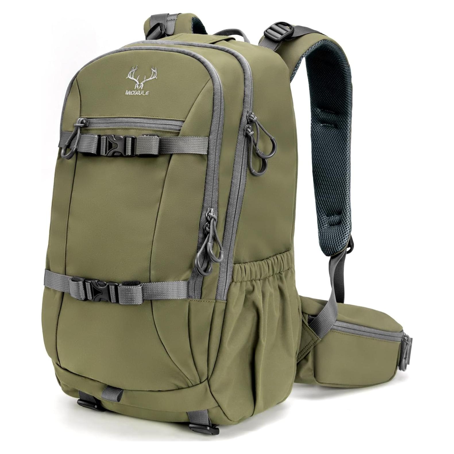 Mochila de Caza Impermeable MOXULE 25L Verde con Funda