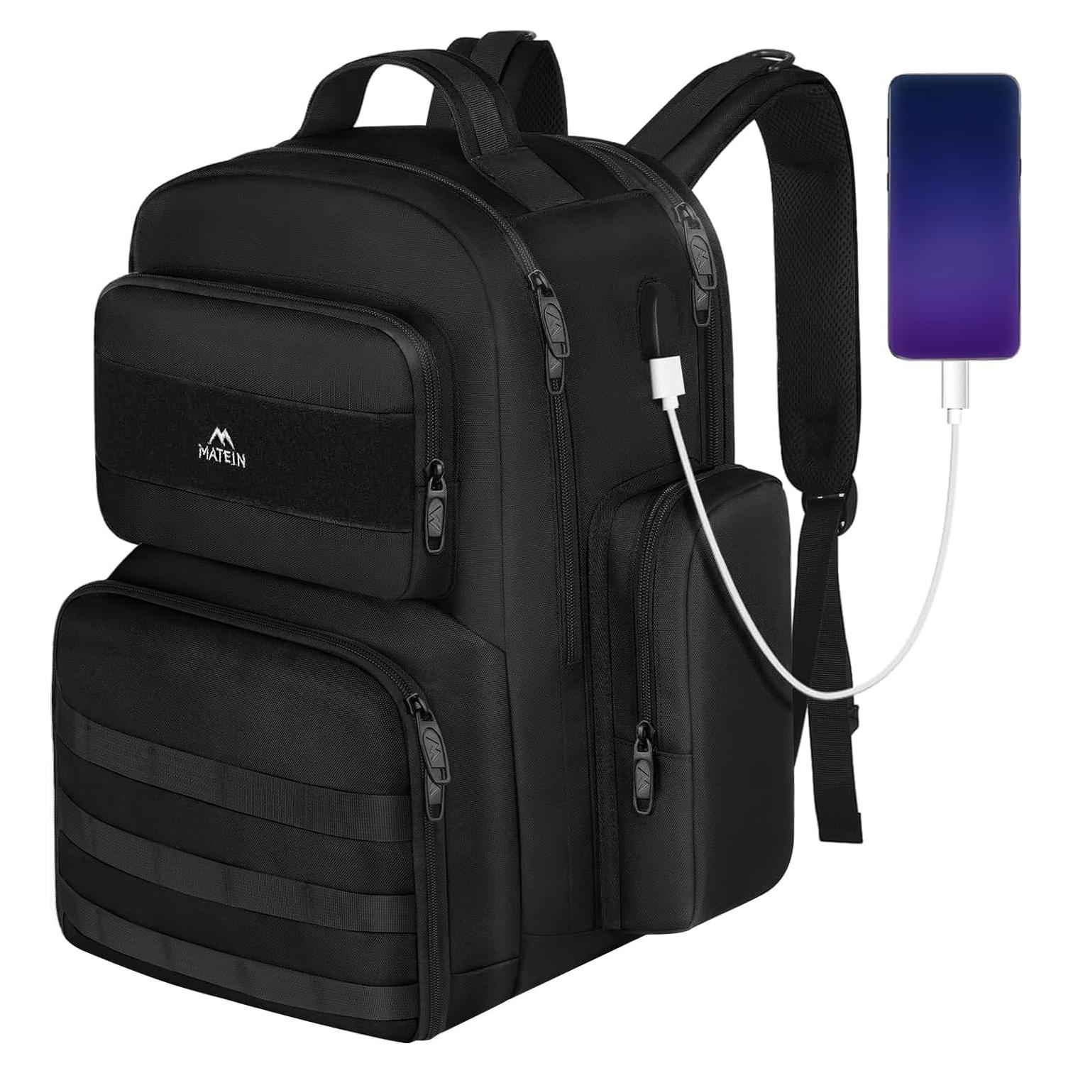 Mochila Táctica MATEIN 15.6" con Compartimento Aislado Negro