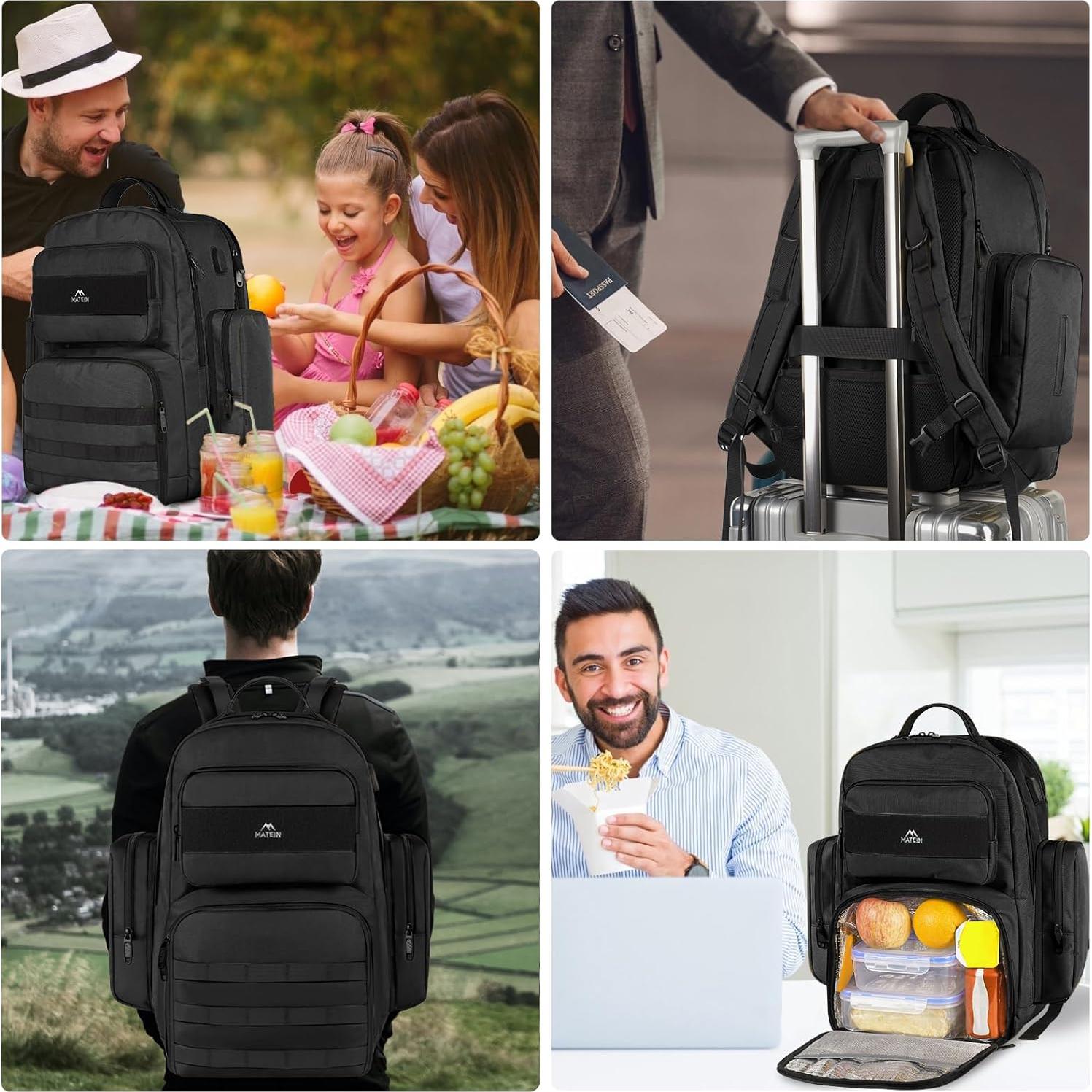 Mochila Táctica MATEIN 15.6" con Compartimento Aislado Negro