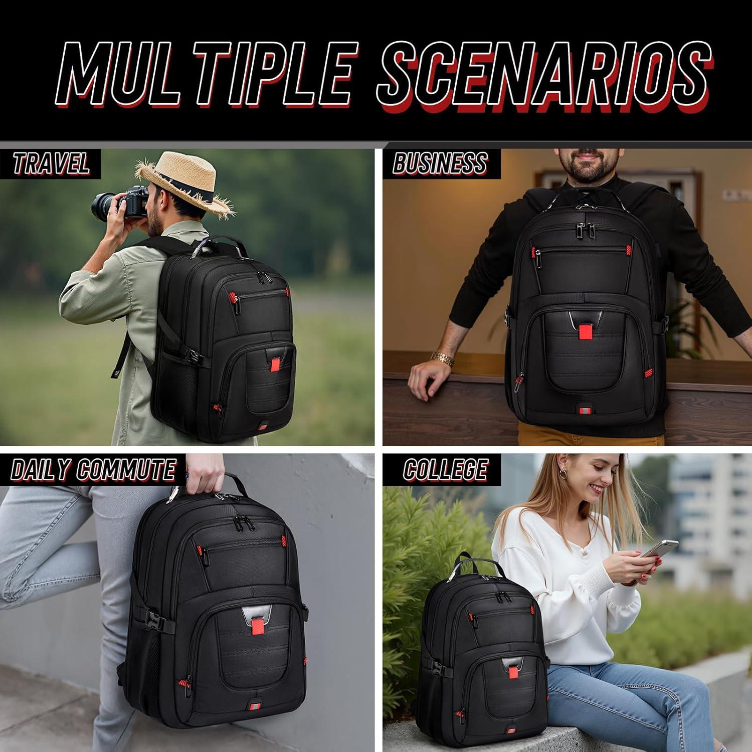 Mochila de Viaje Z-MGKISS 50L para Portátil 17.3" Negra