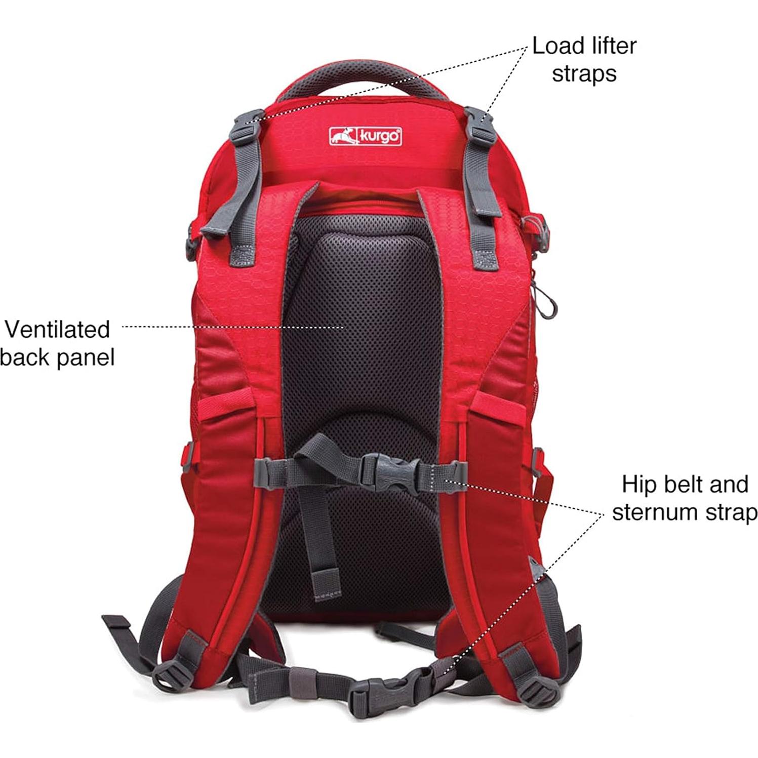 Mochila Transportadora Kurgo G-Train para Perros y Gatos - Rojo