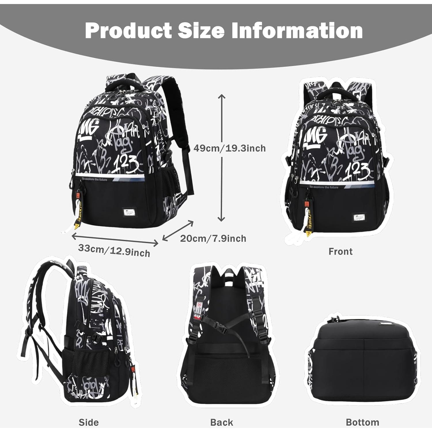 Mochila Escolar Camuflaje Niños 33x20x49cm 20L