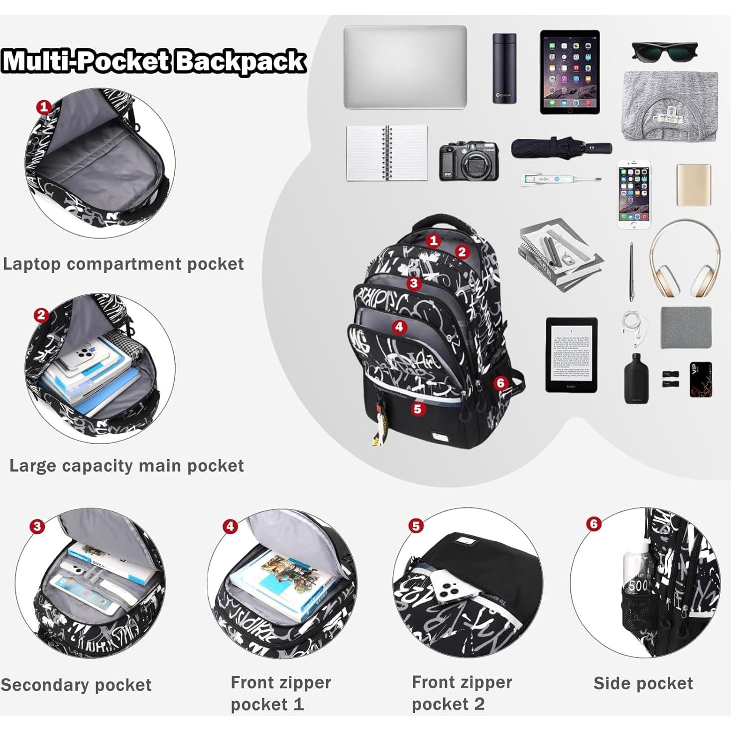 Mochila Escolar Camuflaje Niños 33x20x49cm 20L