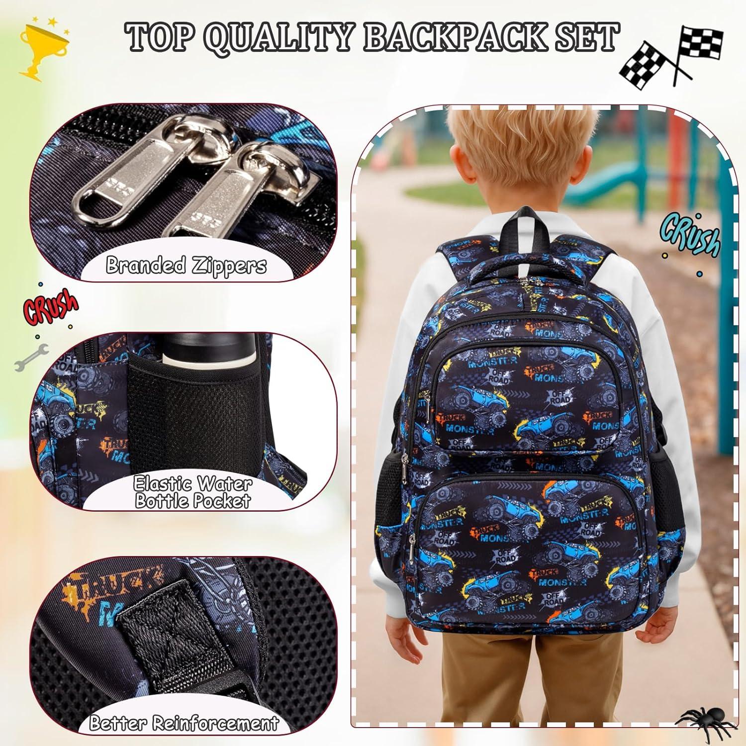 Mochila Escolar para Niños Shenzhenshi 42.9x30.5cm Azul y Negro