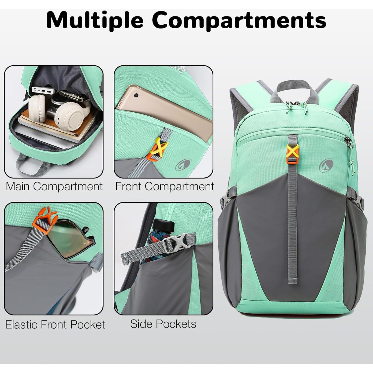 Mochila de Senderismo Impermeable Outplea 12L Verde Claro