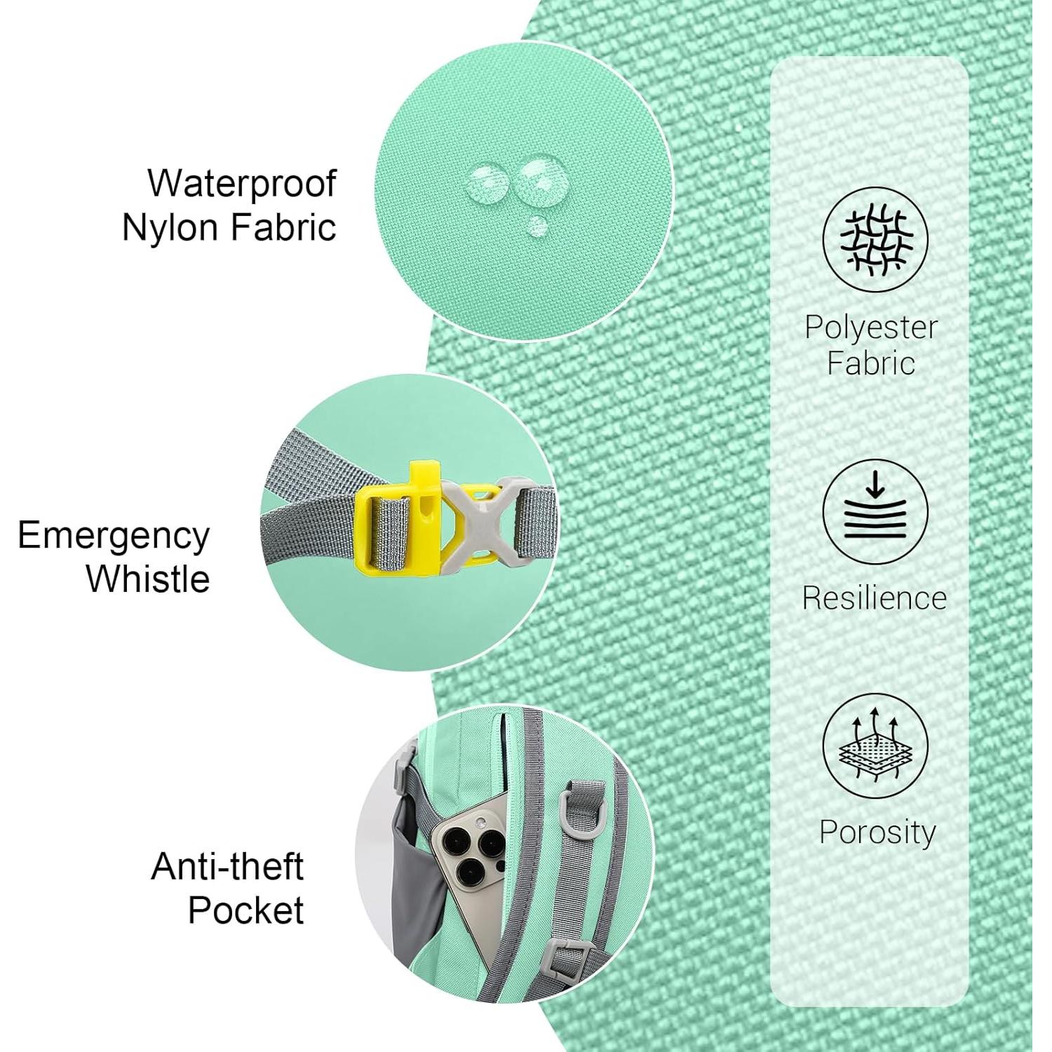 Mochila de Senderismo Impermeable Outplea 12L Verde Claro