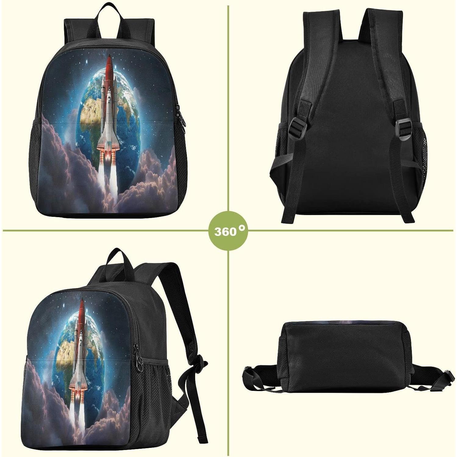 Mochila Escolar Kcldeci Cohete 30.48 cm para Niños